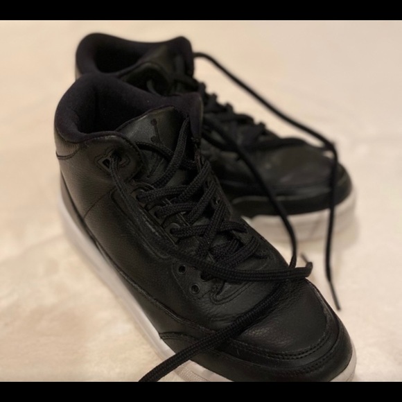 Nike Air Jordan 3 Retro Black Sz 6.5y VGUC - Picture 2 of 7